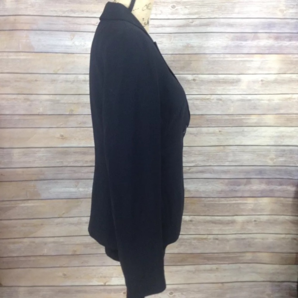 Ann Taylor Loft 4 Solid Black Single Button Blazer - image 4